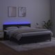 vidaXL Κρεβάτι Continental με στρώμα και LED, βελούδο μαύρο, 180x200 cm