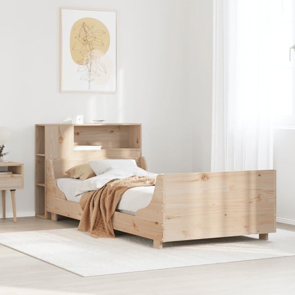vidaXL Κρεβατοκάμαρα χωρίς στρώμα 75x190 εκ. μασίφ πεύκο
