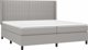 vidaXL Ημερήσιο Κρεβάτι με Στρώμα 200x200cm Γκρι Υφασμάτινο