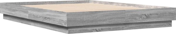 vidaXL Σκελετός Κρεβατιού, Γκρι Δρυς Σονόμα, 160x200 εκ, από Ξυλοπαράγωγο Υλικό