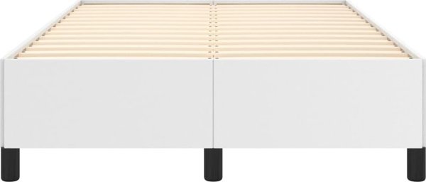 vidaXL Ράμα κρεβατιού, λευκή, 120x200 cm, επενδυμένο με δερματίνη