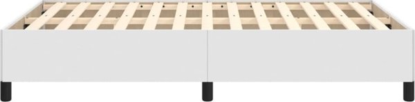 vidaXL Ράμα κρεβατιού, λευκή, 120x200 cm, επενδυμένο με δερματίνη