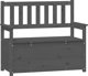 vidaXL Πάγκος, γκρι, 112,5x51,5x96,5 εκ., από σκληρό πεύκο