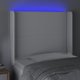 vidaXL Κεφαλάρι κρεβατιού με LED, λευκό, 103x16x118/128 εκ, τεχνητό δέρμα