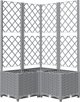 vidaXL Γλάστρα κήπου με πλέγμα, ανοιχτό γκρι, 80x80x136 εκ., PP