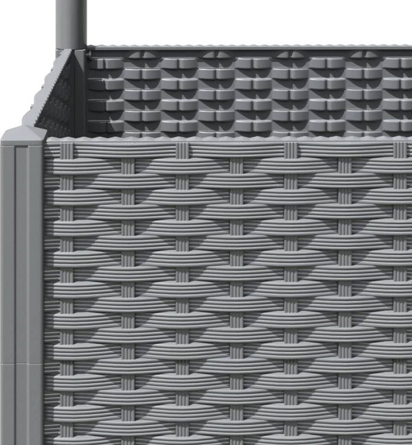 vidaXL Γλάστρα κήπου με πλέγμα, ανοιχτό γκρι, 80x80x136 εκ., PP