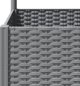 vidaXL Γλάστρα κήπου με πλέγμα, ανοιχτό γκρι, 80x80x136 εκ., PP