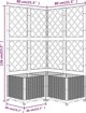 vidaXL Γλάστρα κήπου με πλέγμα, ανοιχτό γκρι, 80x80x136 εκ., PP