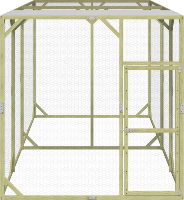 vidaXL Κλουβί για κοτόπουλα 200x400x200 cm από εμποτισμένο πεύκο