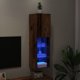 vidaXL Szafka TV, z LED, stare drewno, 30,5x30x102 cm