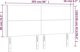vidaXL Κεφαλάρι κρεβατιού με LED, σκούρο καφέ, 203x16x118/128 εκ., ύφασμα