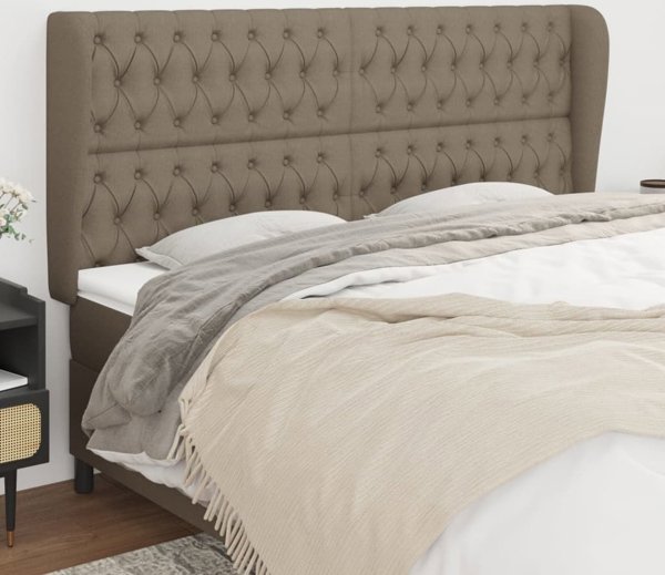 vidaXL Zaglozek uszak, taupe, 203x23x118/128 cm, tkanina