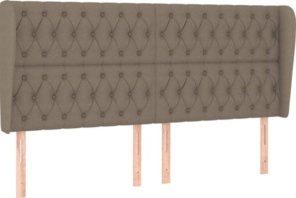 vidaXL Zaglozek uszak, taupe, 203x23x118/128 cm, tkanina
