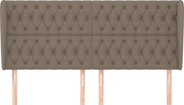 vidaXL Zaglozek uszak, taupe, 203x23x118/128 cm, tkanina