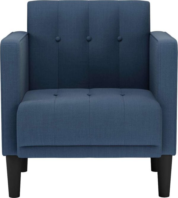 vidaXL Καναπές με Μπράτσα Μπλε 53 cm Υφασμάτινος