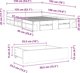 vidaXL Λευκό πλαίσιο κρεβατιού με συρτάρια, 135x190 cm