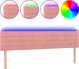 vidaXL Κεφαλάρι για κρεβάτι με LED, ροζ, 200x5x78/88 cm, βελούδο