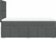 vidaXL Κρεβάτι Continental με στρώμα, σκούρο γκρι ύφασμα, 100x200 cm