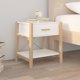 vidaXL Σετ 2 κομοδίνα λευκά 42x38x45 εκ., από ξυλώδες υλικό