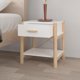 vidaXL Σετ 2 κομοδίνα λευκά 42x38x45 εκ., από ξυλώδες υλικό