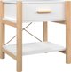 vidaXL Σετ 2 κομοδίνα λευκά 42x38x45 εκ., από ξυλώδες υλικό
