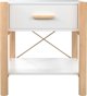 vidaXL Σετ 2 κομοδίνα λευκά 42x38x45 εκ., από ξυλώδες υλικό