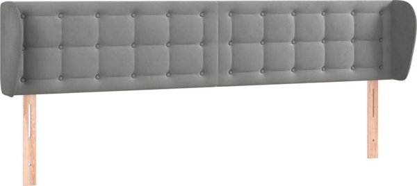 vidaXL Κεφαλάρι uszak, γκρι ανοιχτό, 203x23x78/88 εκ., βελούδινο