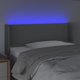 vidaXL Κεφαλάρι κρεβατιού με LED, ανοιχτό γκρι, 93x16x78/88 εκ., ύφασμα