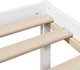 vidaXL Κρεβάτι με ράφι 160x200 cm λευκό από πεύκο χωρίς στρώμα