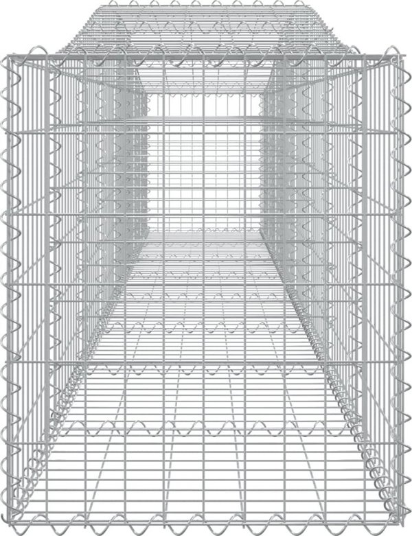 vidaXL Kosze gabionowe, 10 τεμ, 400x50x60/80 εκ, γαλβανισμένος σίδηρος