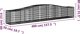 vidaXL Kosze gabionowe, 10 τεμ, 400x50x60/80 εκ, γαλβανισμένος σίδηρος