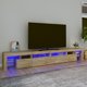 vidaXL Ντουλάπι TV με φωτισμό LED, δρυς sonoma, 280x36,5x40 cm