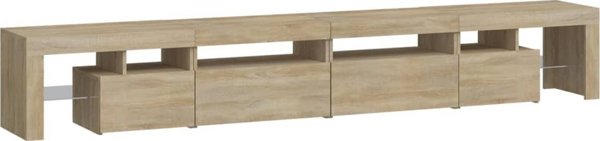 vidaXL Ντουλάπι TV με φωτισμό LED, δρυς sonoma, 280x36,5x40 cm
