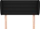 vidaXL Zaglowek uszak, μαύρος, 93x23x78/88 cm, ύφασμα