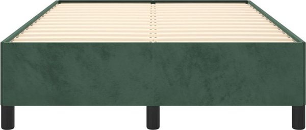 vidaXL Σκελετός κρεβατιού σκούρο πράσινο 120x200 cm επενδυμένος με βελούδο