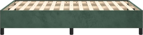 vidaXL Σκελετός κρεβατιού σκούρο πράσινο 120x200 cm επενδυμένος με βελούδο