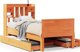 vidaXL Κρεβάτι με Ράφι 75x190 cm Καστανομέλι Πεύκου χωρίς Στρώμα