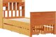 vidaXL Κρεβάτι με Ράφι 75x190 cm Καστανομέλι Πεύκου χωρίς Στρώμα