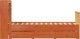 vidaXL Κρεβάτι με Ράφι 75x190 cm Καστανομέλι Πεύκου χωρίς Στρώμα