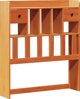 vidaXL Κρεβάτι με Ράφι 75x190 cm Καστανομέλι Πεύκου χωρίς Στρώμα