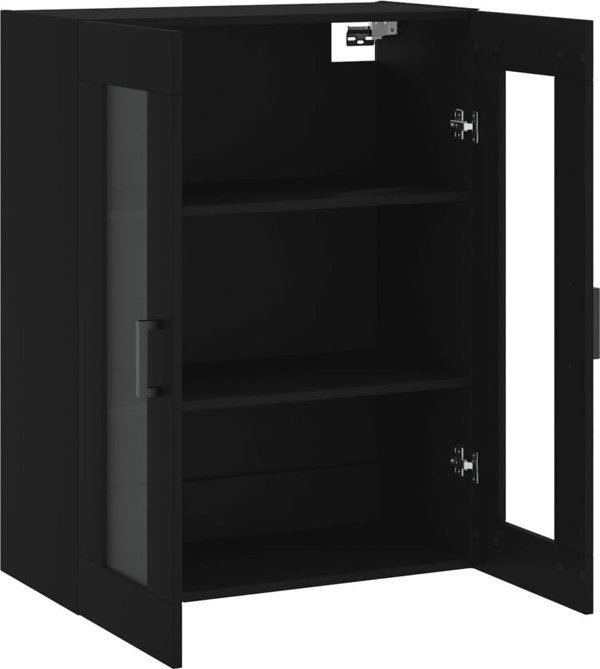 vidaXL Szafka wiszaca, czarna, 69,5x34x90 cm