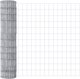 vidaXL Euro Φράχτης Κήπου, Γαλβανισμένο Ατσάλι, 1.2x25μ, με 13 Κολώνες και Φλάντζες