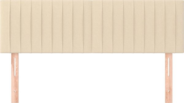 vidaXL Zagloki gia krevati, 2 tem., krem, 72x5x78/88 cm, tkanina