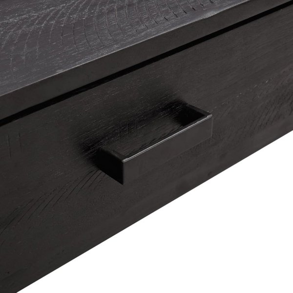 vidaXL vidaXL Stolik kawowy, czarny, 90x50x35 cm, drewno sosnowe z odzysku