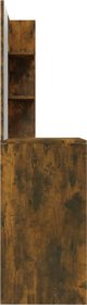 vidaXL Toaletka με καθρέφτη, καπνιστό δρυς, 74,5x40x141 cm