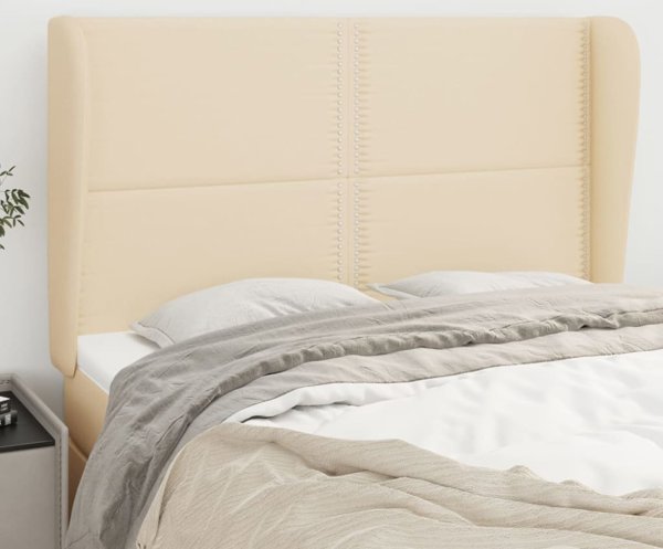vidaXL Μαξιλάρι κεφαλιού uszak κρεμ 147 x 23 x 118/128 εκ. ύφασμα