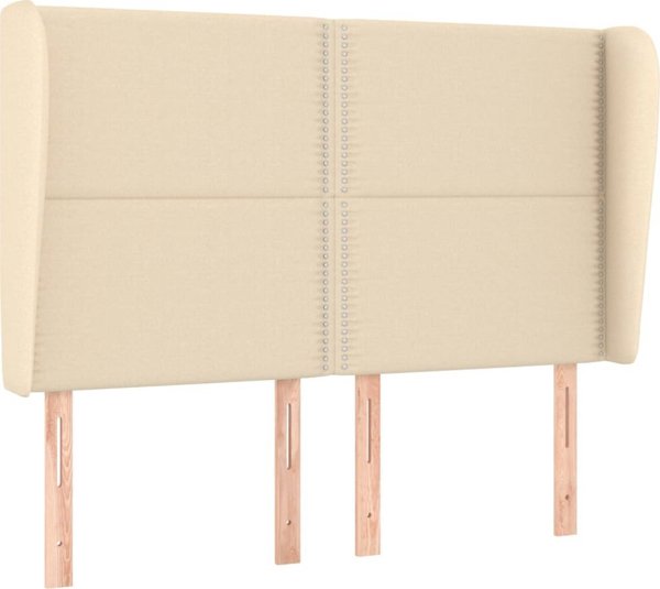 vidaXL Μαξιλάρι κεφαλιού uszak κρεμ 147 x 23 x 118/128 εκ. ύφασμα