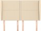 vidaXL Μαξιλάρι κεφαλιού uszak κρεμ 147 x 23 x 118/128 εκ. ύφασμα