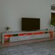 Έπιπλο TV vidaXL με φωτισμό LED, γκρι τσιμέντου, 290x36,5x40cm