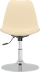 vidaXL Περιστρεφόμενες Τραπεζαρίες Καρέκλες, 4 τεμάχια, κρεμ, με ύφασμα